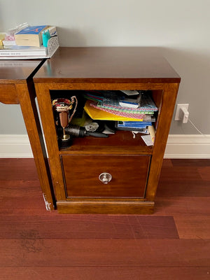 'Bassett' Furniture Corner Desk + Side Table