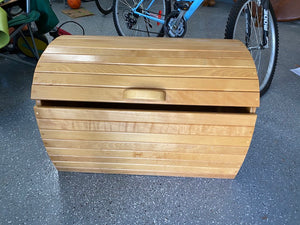 Wood Toy Trunk on Wheels