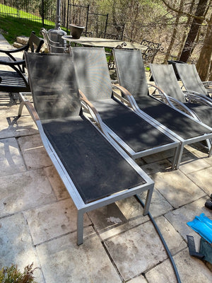 3 Sunbrella Sling Patio Chaise Lounge Chairs