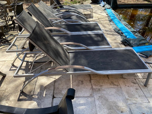 3 Sunbrella Sling Patio Chaise Lounge Chairs
