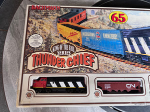 Vintage Bachmann King of the Rail Thunder Chief- CN Diesel Locomotive 65 Piece Electric Train Set- no. 00901- HO Scale