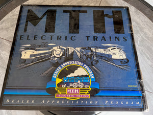 *RARE- MTH Electric Trains 20-80002A: MTH Preimer O Scale Santa Fe Clear Body F-3 ABA Diesel Locomotive Set.
