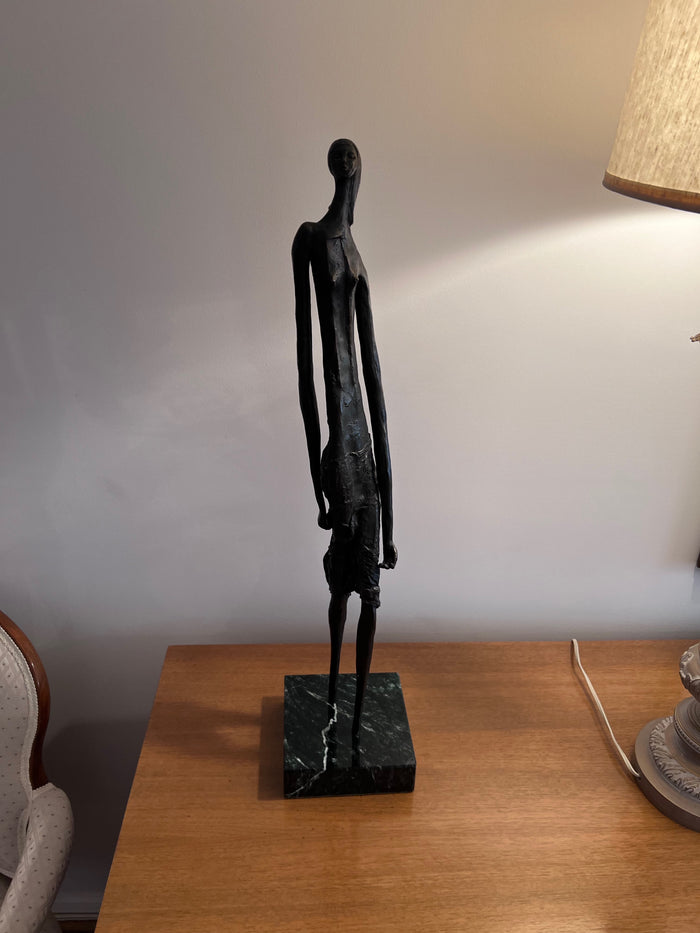 Bronze Sculpture, Marble Base Unsigned