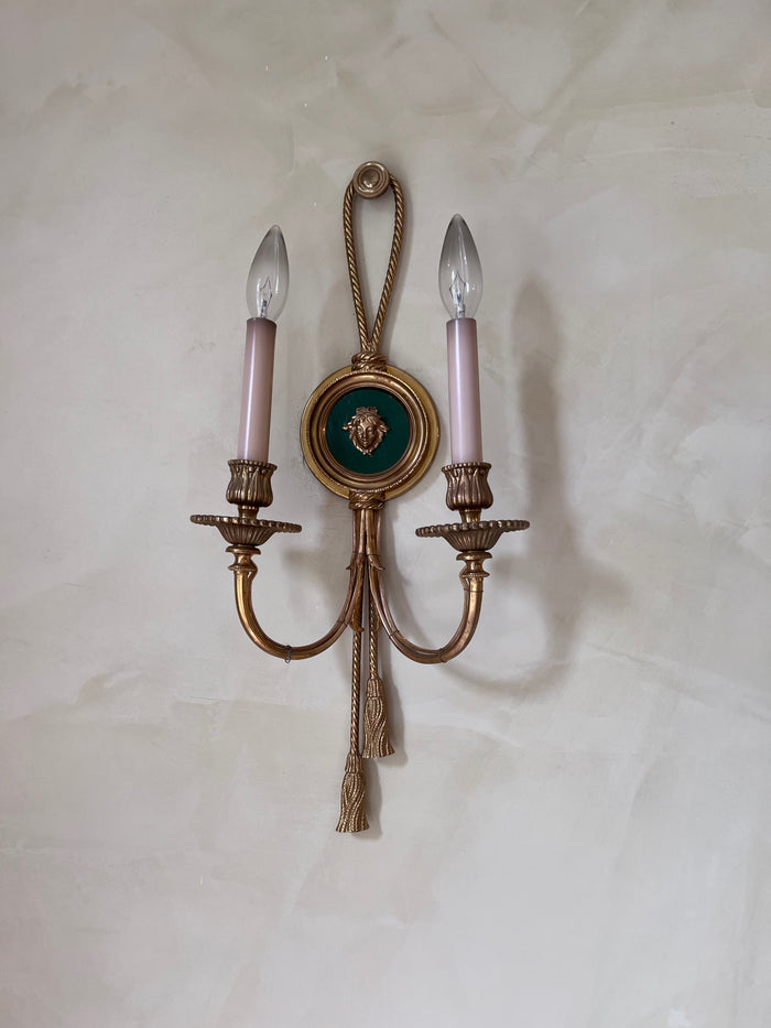 Pair of Versace Medusa Style Wall Sconces