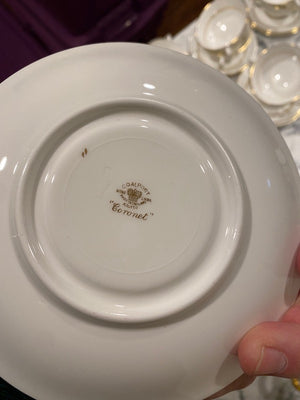 11 Coalport "Coronet" Cups & Saucers