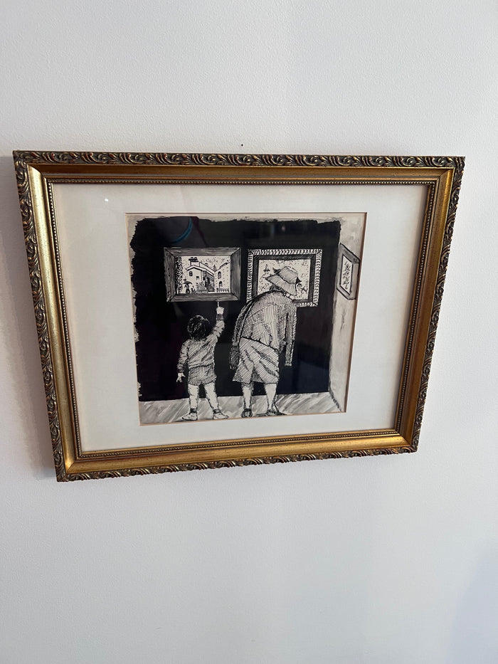 Small Framed Watercolour- 13" x 15"