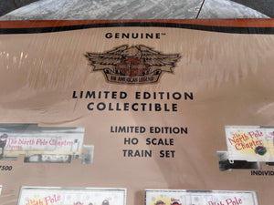 Harley Davidson Limited Edition HO Scale Holiday Train Set- North Pole Express Diesel Train (Sealed)