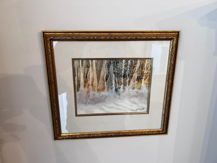 Small Framed Mixed Media Art by Harold Brett- 13" x 15"