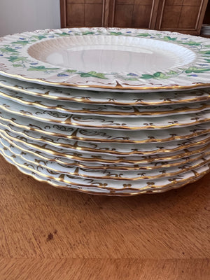 11 Royal Crown Derby Medway/Burford A814 Dinner Plates