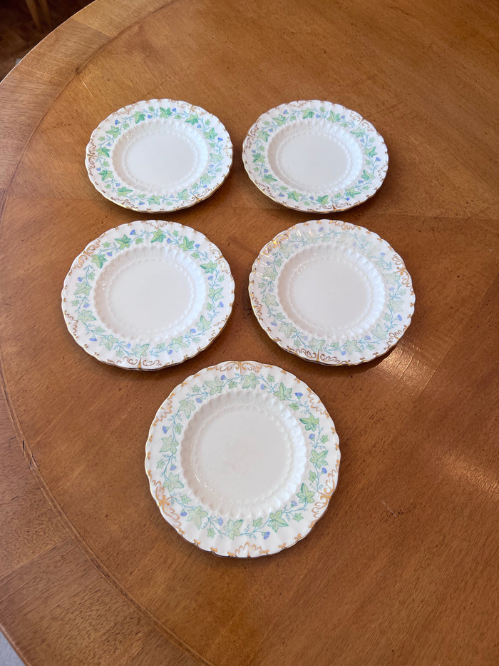 5 Royal Crown Derby Medway/Burford A814 Bread Plates