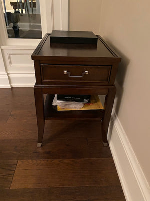 Wood Side Table with Single Drawer