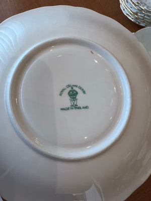 3 Royal Crown Derby Medway/Burford A814 Cups and Saucers (+ 7 extra saucers)