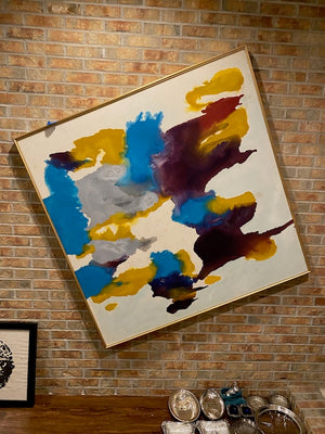 Large Oil Painting, by Israeli Artist V.M Mattice (1977)