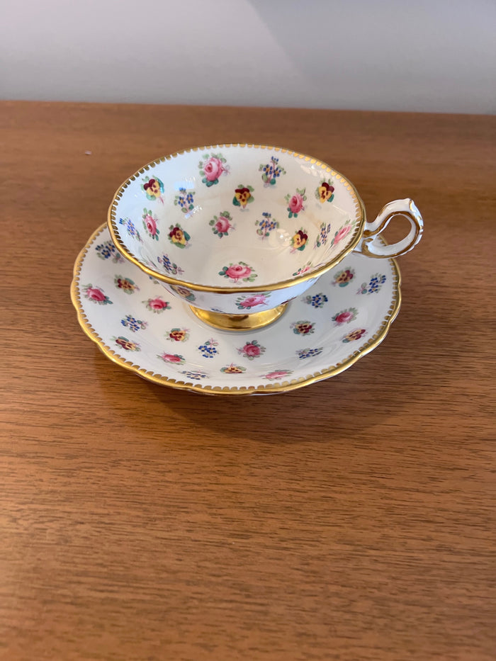 Royal Chelsea England 382A Floral Cup and Saucer