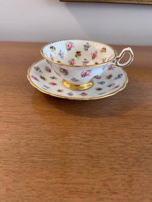 Royal Chelsea England 382A Floral Cup and Saucer