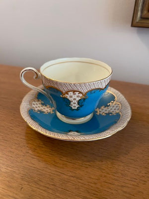 Aynsley Blue Cup and Saucer C122
