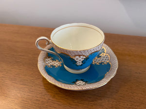 Aynsley Blue Cup and Saucer C122
