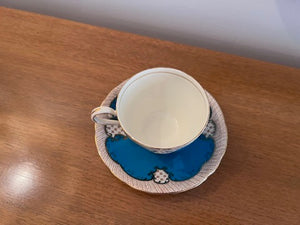 Aynsley Blue Cup and Saucer C122