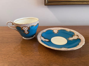 Aynsley Blue Cup and Saucer C122