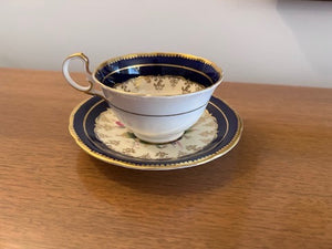 Aynsley Cobalt Blue Cup and Saucer C894