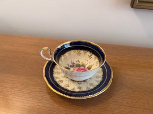 Aynsley Cobalt Blue Cup and Saucer C894