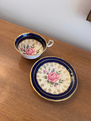 Aynsley Cobalt Blue Cup and Saucer C894