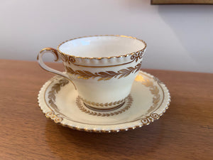 Aynsley Gold & White Cup and Saucer