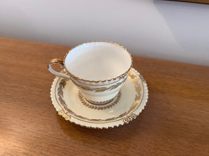 Aynsley Gold & White Cup and Saucer