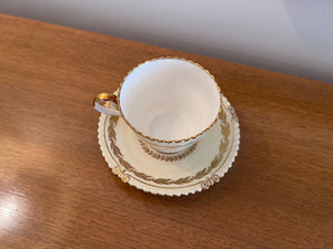 Aynsley Gold & White Cup and Saucer