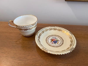 Aynsley Gold & White Cup and Saucer