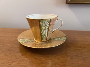 Aynsley Pink & Green Cup and Saucer
