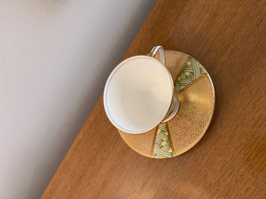 Aynsley Pink & Green Cup and Saucer