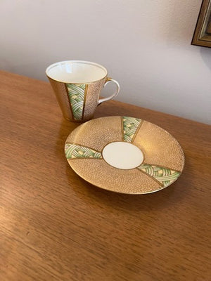 Aynsley Pink & Green Cup and Saucer