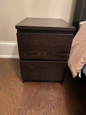 IKEA Black Malm Side Table