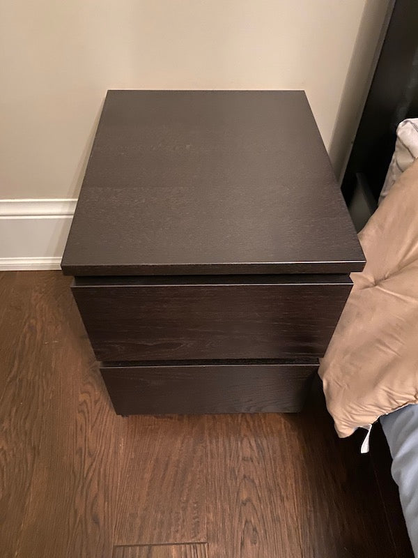 IKEA Black Malm Side Table