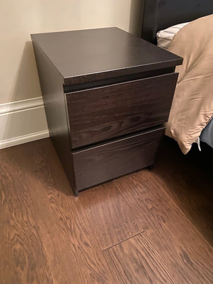 IKEA Black Malm Side Table