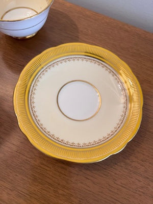 Aynsley Yellow & White Cup and Saucer