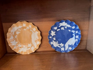 2 Royal Crown Derby 'Chinese Birds' Scalloped Plates- A836, A756