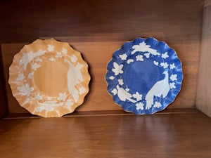 2 Royal Crown Derby 'Chinese Birds' Scalloped Plates- A836, A756