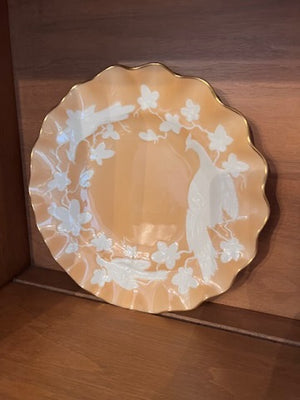 2 Royal Crown Derby 'Chinese Birds' Scalloped Plates- A836, A756