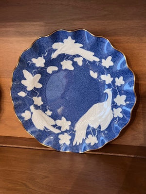 2 Royal Crown Derby 'Chinese Birds' Scalloped Plates- A836, A756