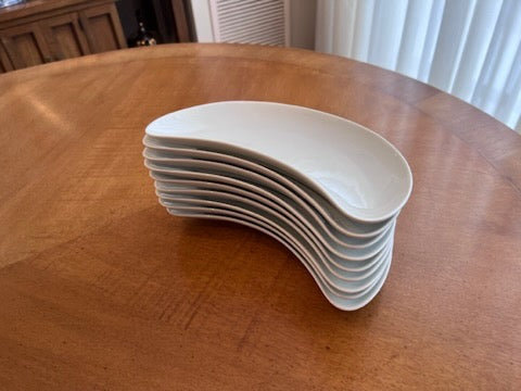 9 Rosenthal Group Germany, 'Classic Rose Collection' Crescent Salad Plates