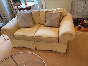 Yellow Corduroy Style Love Seat