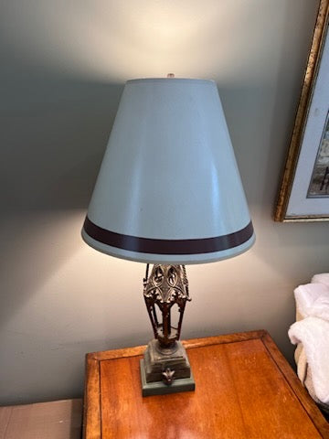 Metal Table Lamp, Marble Base
