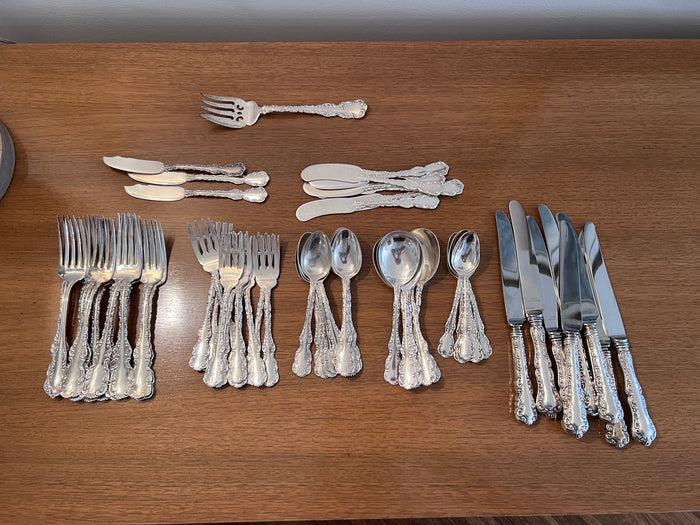 Birks Sterling Silver "Louis XV" Pattern Flatware Dinner Set- Service for 8 (63 Pieces)