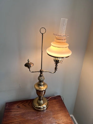 Brass Antique Style Oil Lamp (Electric)