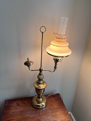 Brass Antique Style Oil Lamp (Electric)