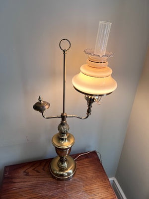 Brass Antique Style Oil Lamp (Electric)