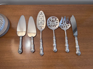 Birks Sterling Silver 'Pompadour' Serving Lot