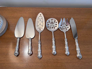 Birks Sterling Silver 'Pompadour' Serving Lot
